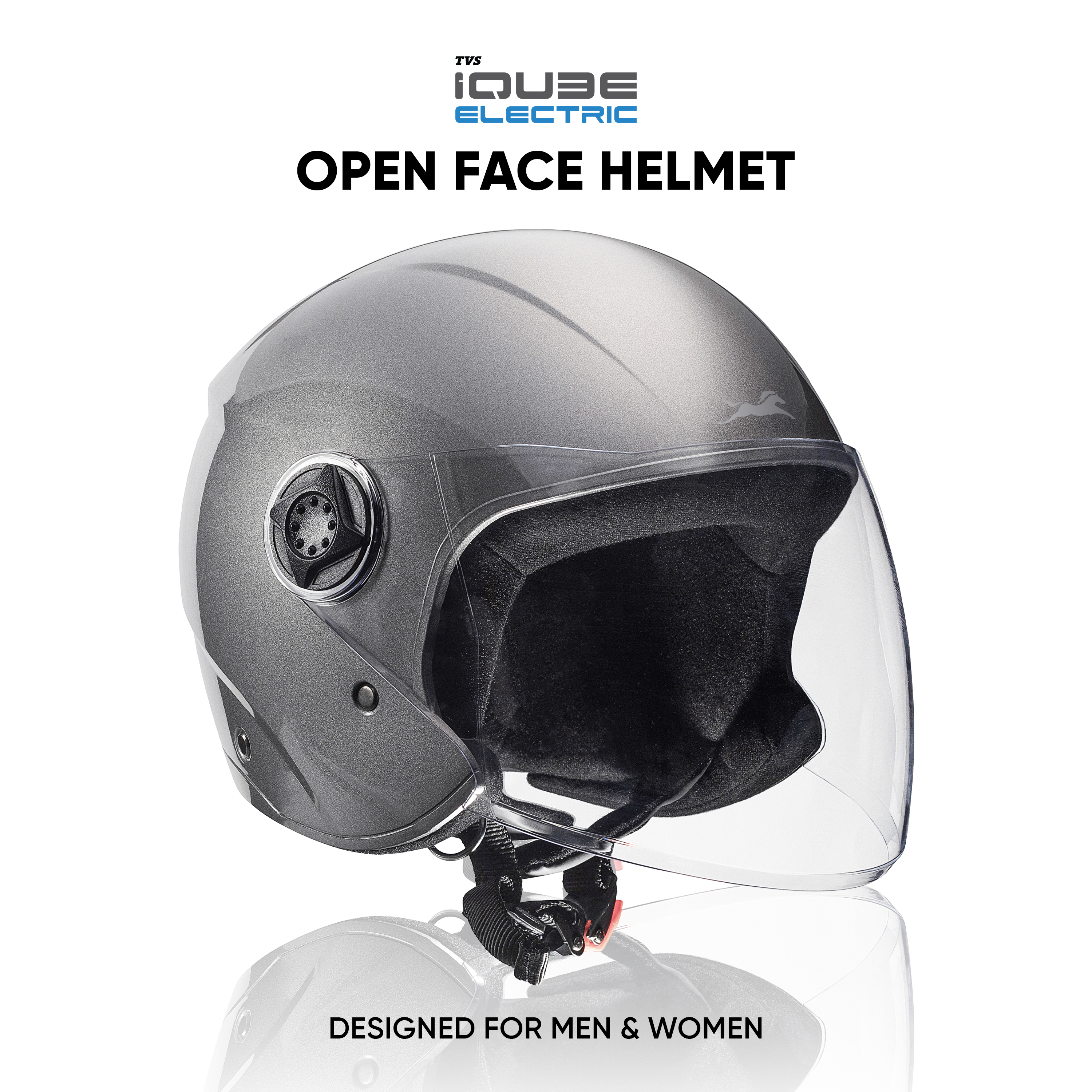 TVS iQube Open Face Helmet | ISI Certified, Lightweight & Comfortable Design